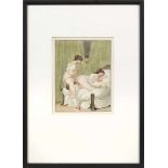 Anonymer Maler(Tätig wohl 1. Hälfte 19. Jh. in Frankreich)Erotische Szene mit zwei Damen und einem