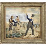 Deutscher Maler(Tätig um 1820-1830)Szene aus den Befreiungskriegen mit preußischen Soldaten und