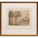 Richard Earlom(1743 London - 1822 ebenda)Zwei Sepia-Mezzotinto-Blätter mit Landschaften nach