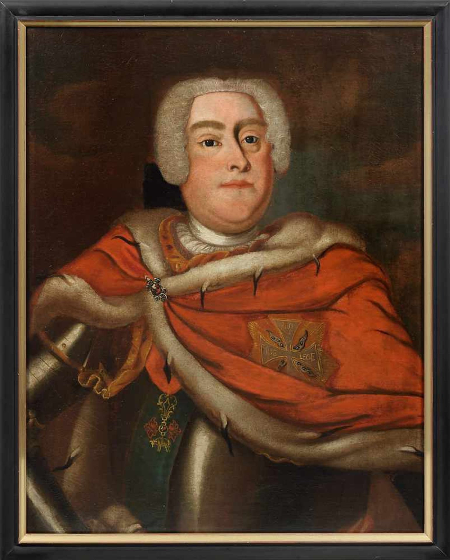 Deutscher Porträtmaler(Tätig im 18. Jh.)Barock-Porträt des Kurfürsten Friedrich August II. von