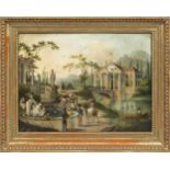 Carl Ludwig Hoffmeister(1790 Wien - 1843 ebenda)Bilderuhr mit Spielwerk und Springbrunnen als