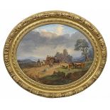 Nicolas Alexandre Barbier(1789 Paris - 1864 Sceaux)Französische Sommerlandschaft mit Bauern und