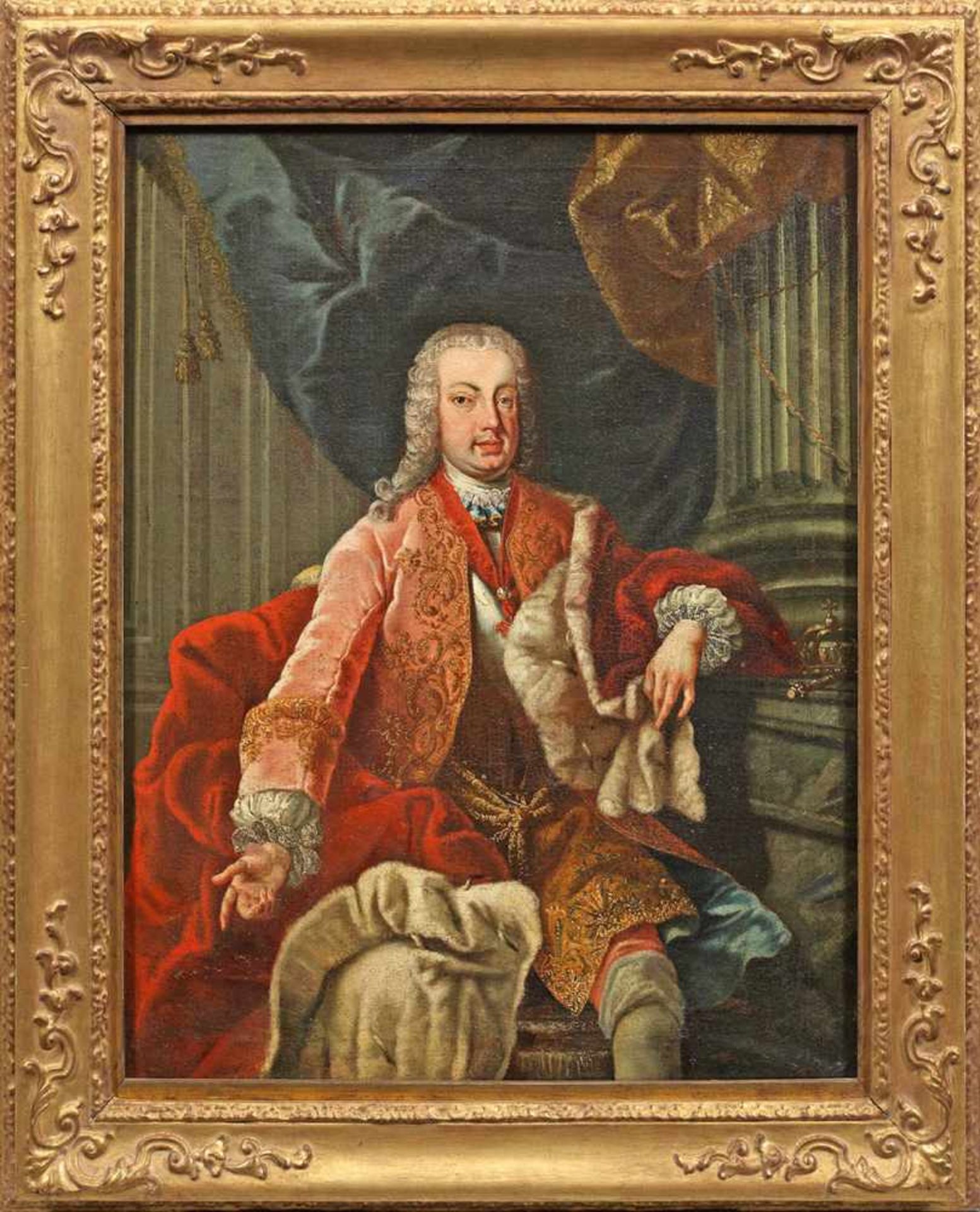 Martin van Meytens(1695 Stockholm - 1770 Wien) UmkreisPaar Bildnisse Kaiser Franz I. Stephan und der - Bild 2 aus 2