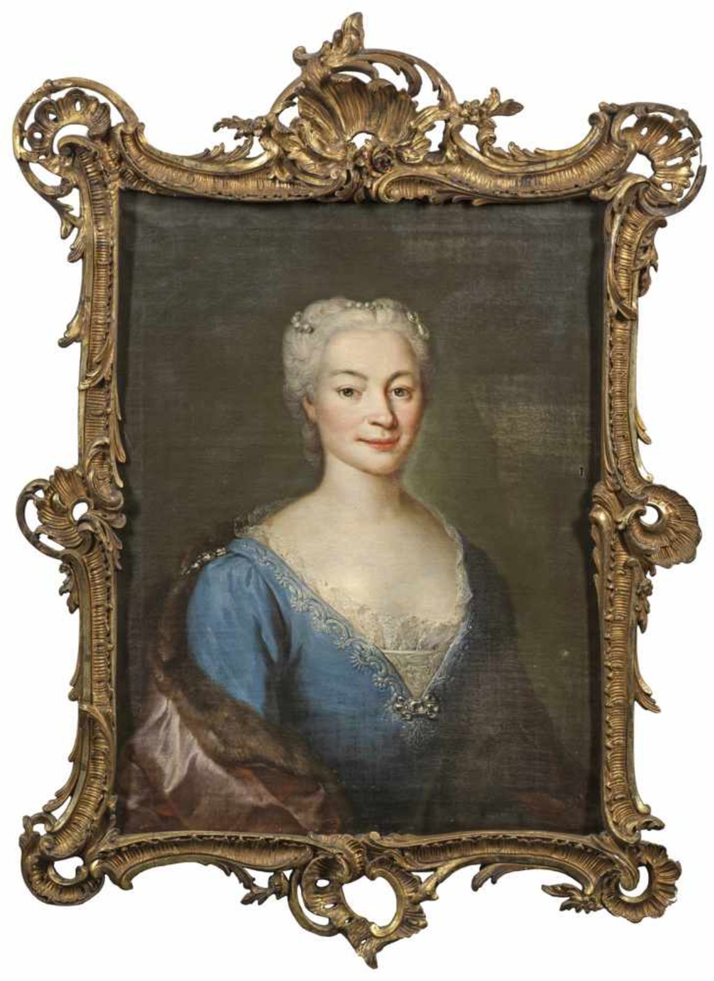 Deutscher Porträtmaler des Rokoko(Tätig im 18. Jh.)Brustportät einer jungen adeligen