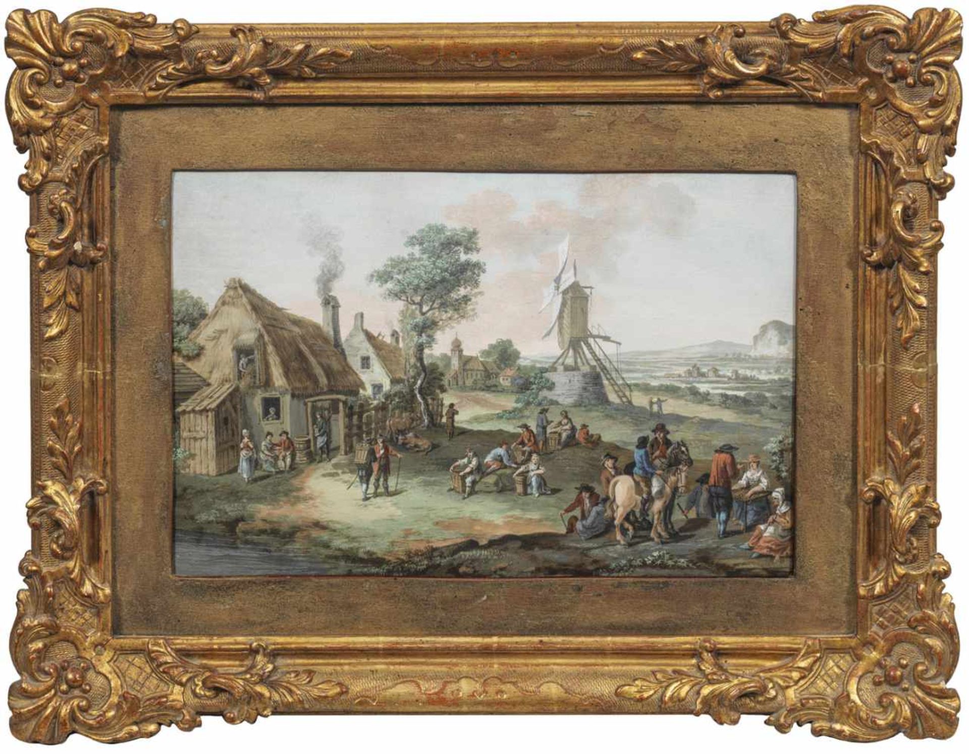 David Teniers(1610 Antwerpen - 1690 Brüssel) Nachfolger des 18. Jhs.;Paar ländliche - Bild 2 aus 2