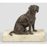 Französischer Bildhauer(Tätig im 19. Jh.)Hund als VisitenkartenhalterBronze, dunkelbraun