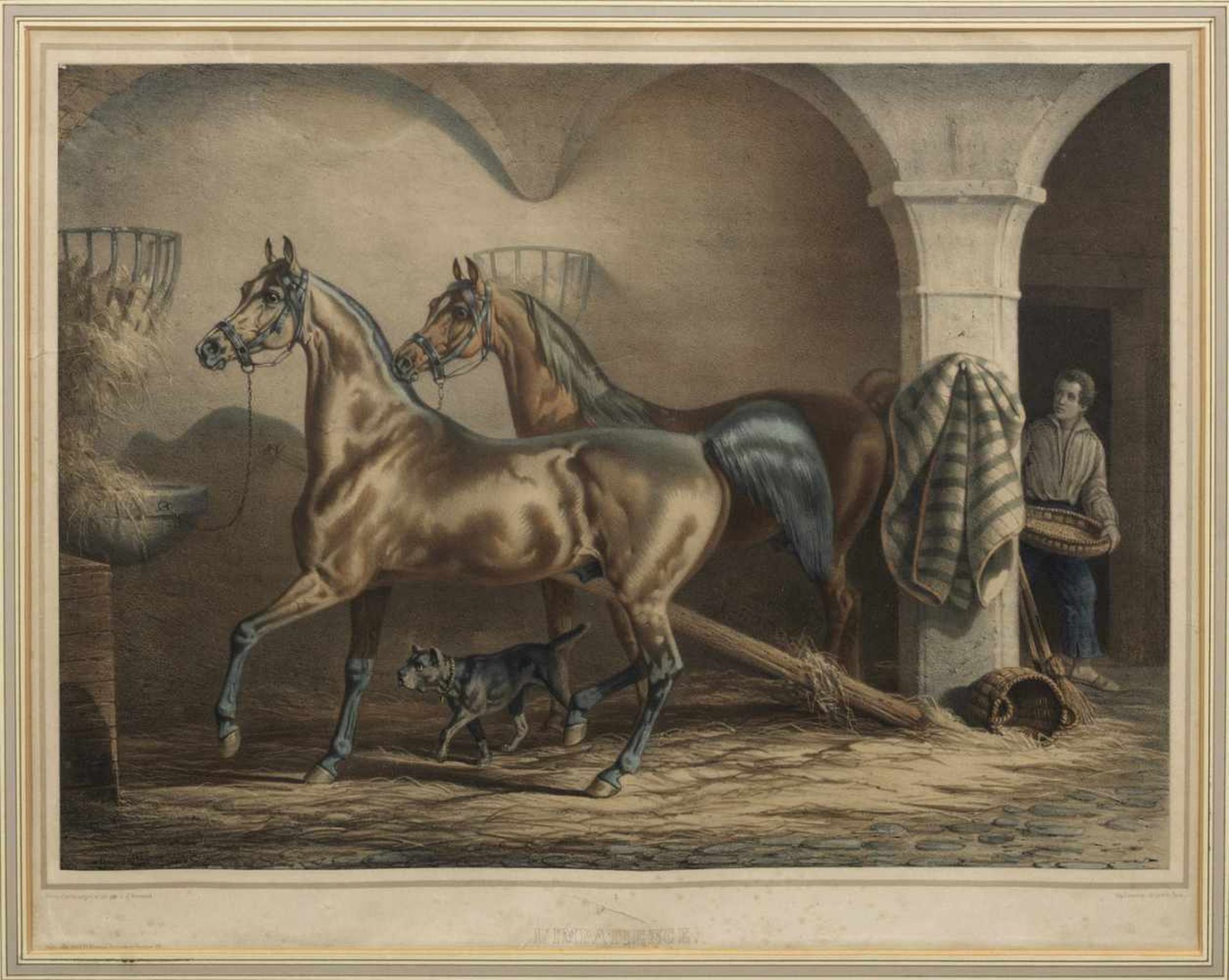 G. d'Ammonde(Französischer Lithograph und Zeichner. Tätig um 1846-1866)Zwei Blätter mit Pferde-und