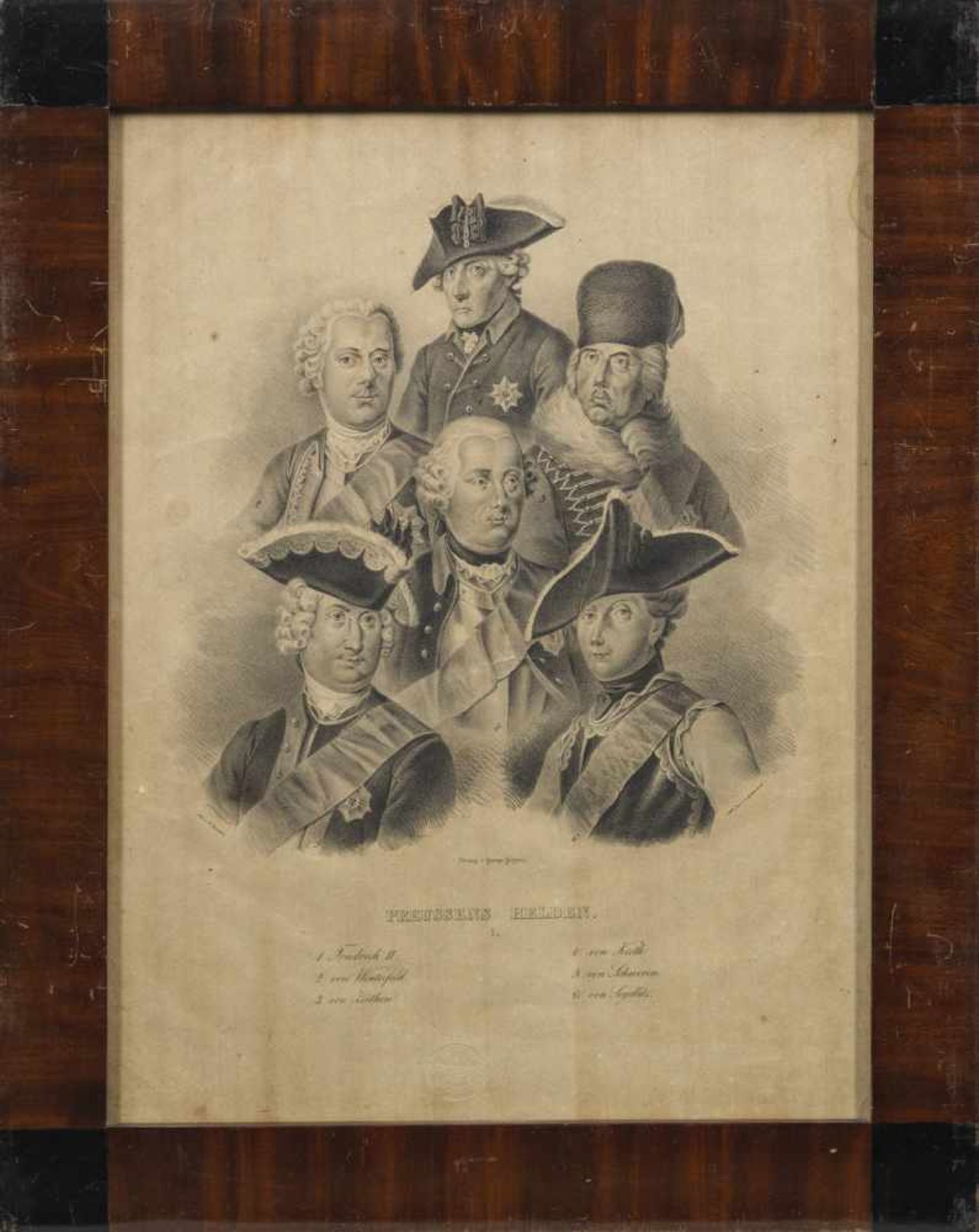 Wilhelm Devrient(1799 Berlin - nach 1866 ebenda)"Preussens Helden". OriginaltitelLithographie/