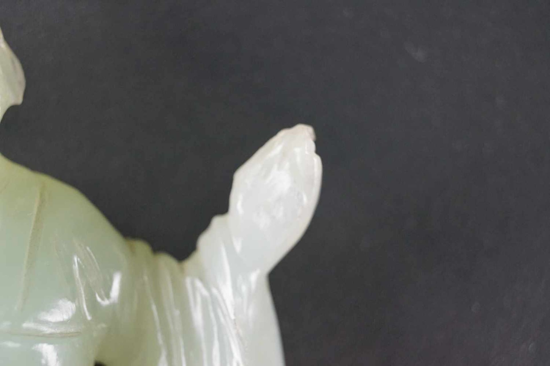 Jadefigurneuzeitlich, Darstellung einer Dame, Höhe 15 cm - Bild 3 aus 4