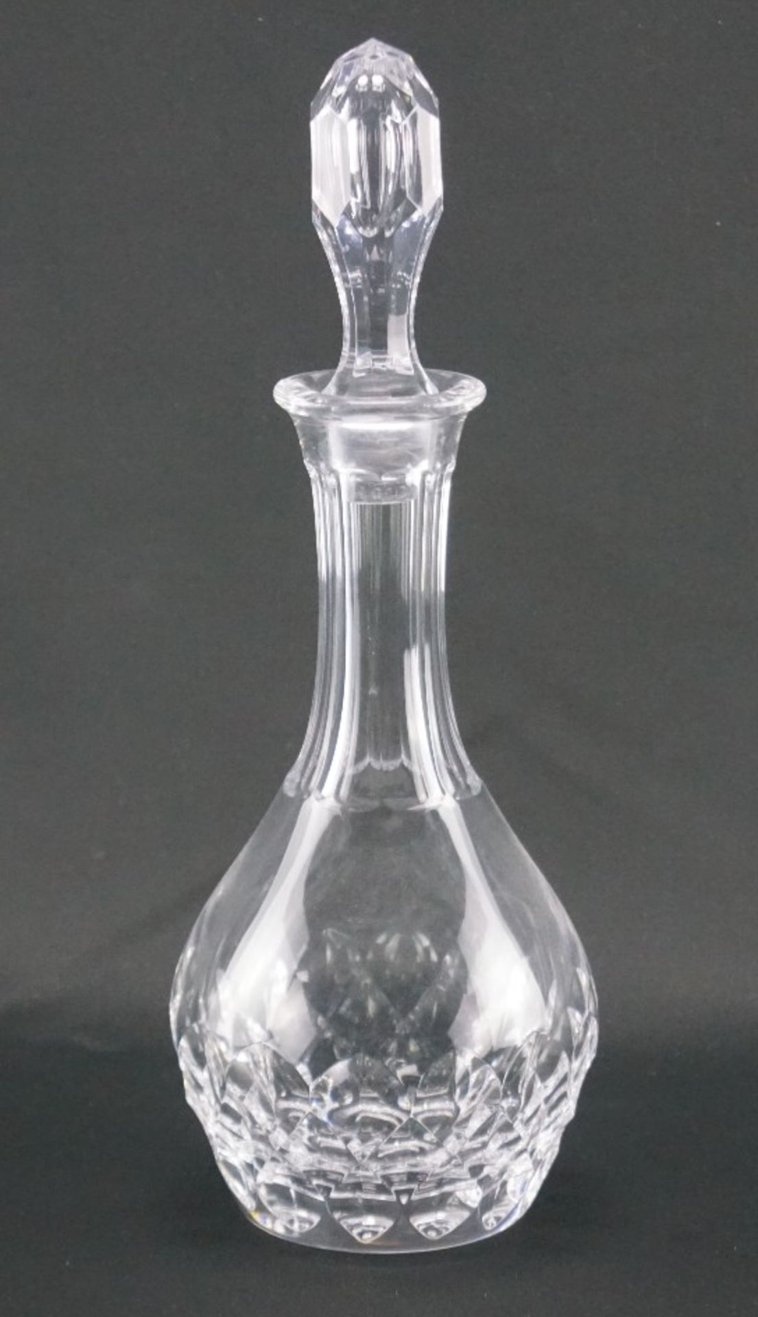 Großer Glasflakon aus KristallglasKristallglas, Höhe des Flakons 34 cm und Durchmesser 11 cm, in