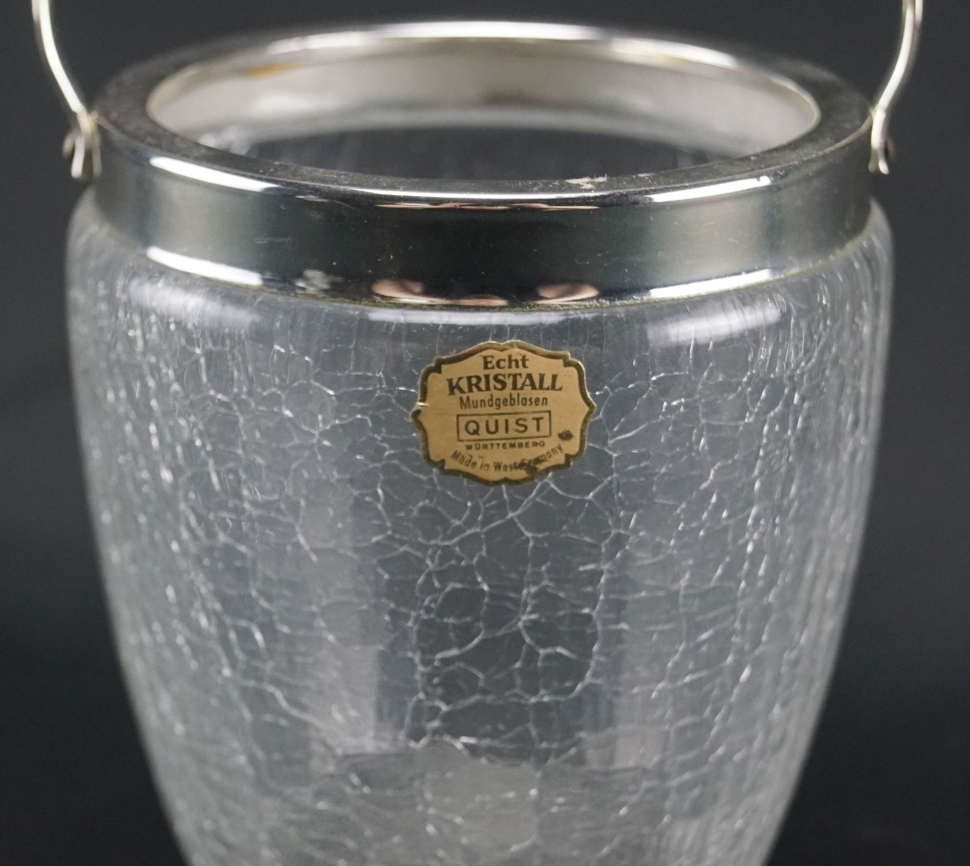Eisbehälter aus KristallglasKristallglas, Höhe 11,5 cm x Durchmesser 10 cm - Bild 2 aus 2