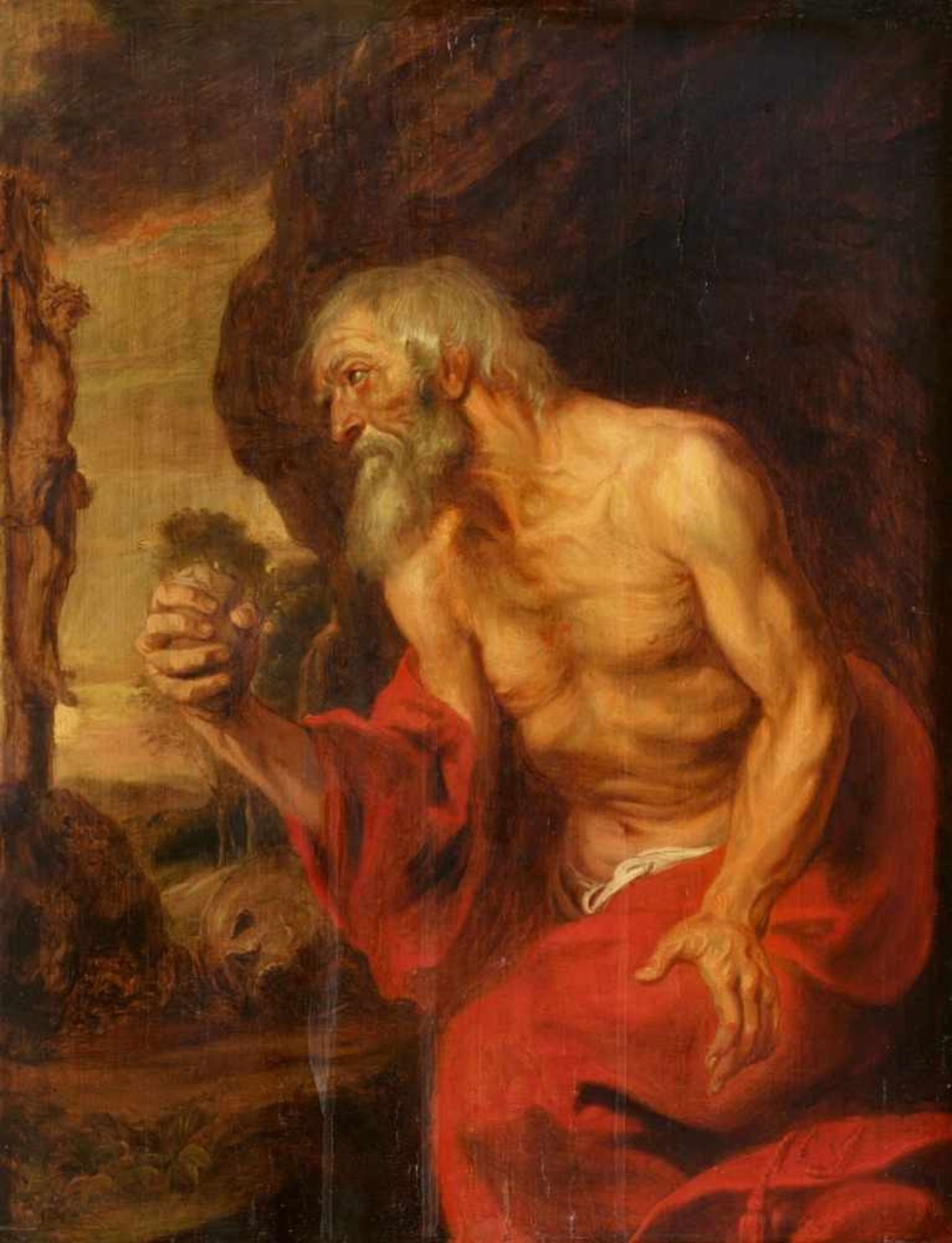 Anthony van Dyck, UmkreisDer Heilige HieronymusÖl auf Holz. 62 x 48 cm.ProvenienzKunsthandel Terry