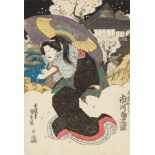 Utagawa Kunisada I (1786-1864) and Utagawa Kunisada II (1823–1880)Two ôban. a) The actor Ichikawa