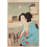Tsukioka Yoshitoshi (1839-1892)Three ôban from the series Tsuki hyakushi, published by Akiyama