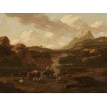 Abraham Jansz BegeynLandschaft mit HirtenÖl auf Holz. 36,5 x 48,5 cm.Signiert und datiert unten