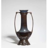 Große Vase von Otto EckmannKeramik / Porzellan (?), blaue und manganfarbene Scharffeuerglasur mit