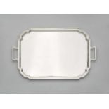 An Art Deco Birmingham silver platterRectangular tray with chamferred edges and moulded rim. L 56.5;