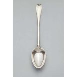 A Berlin silver dumpling spoonL 33.2 cm, weight 203 g. Berlin, attributed to Johann Daniel Sandrart,