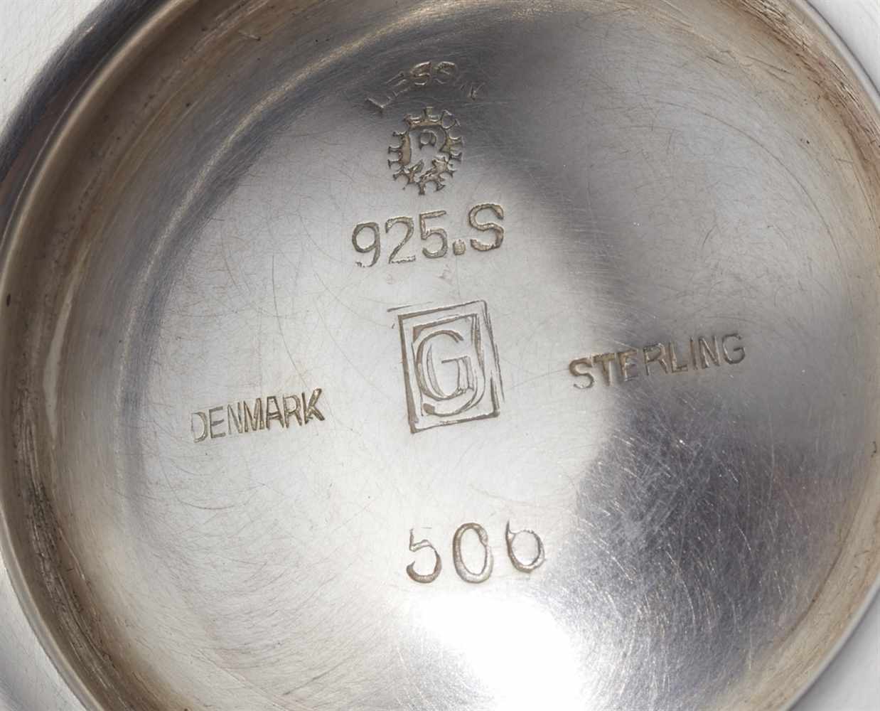 A rare Copenhagen silver service, no. 506Comprising a coffee pot, teapot, sugar bowl, and milk - Image 2 of 2