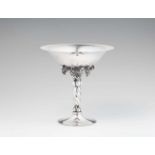 A Copenhagen silver footed bowl, no. 263Designed as a round bowl with grapevine decor on a twisted