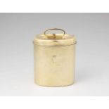 A courtly Parisian silver gilt sugar containerSugar container from a travel service. Of oval