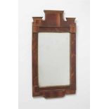 An English Neoclassical mirrorRosewood, maple, and giltwood on softwood corpus. H 70, W 35.8 cm.