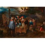 Frans Francken the YoungerVarious Methods of Achieving FameOil on copper. 58 x 40.5 cm.Monogrammed