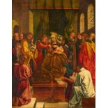 Melchior Feselen, attributed toThe Dormition of the VirginOil on panel (parquetted). 70.5 x 55 cm.