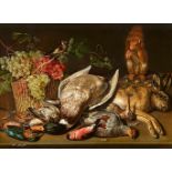 Clara PeetersGame Still Life with Fruit, Fowl, and SquirrelsOil on panel. 53.5 x 73.5 cm.Signed