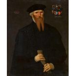 German School, 16th centuryPortrait of a Bearded Man with GlovesOil on canvas (relined). 99.5 x 81