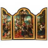 Jan van Dornicke, called Master of 1518, and studioTriptych with the Adoration of the Magi,