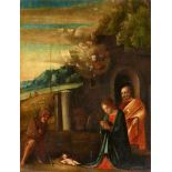 Antonio Allegri, il CorreggioThe Adoration of the ChildOil on canvas. 43.5 x 32 cm.ProvenancePrivate