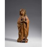 A South Tyrolese carved wooden figure of the mourning Virgin, circa 1480/1490Carved in the round,