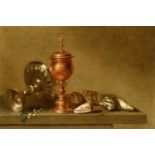 Maerten Boelema de StommeVanitas Still Life with a Chalice, Tazza, and ShellsOil on panel. 36 x 54.4