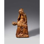 A Flemish carved wood pietà, first half 16th centuryPresumably oak, carved three-quarters in the