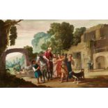 Claes Cornelisz MoeyaertCincinnatus Appointed DictatorOil on panel. 52.5 x 82.5.Signed and dated