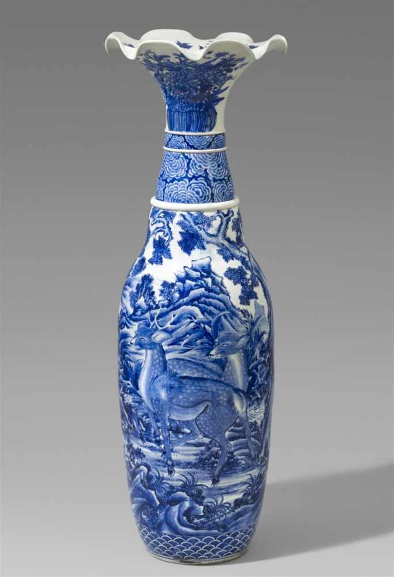 A very large Seto vase. Late 19th century