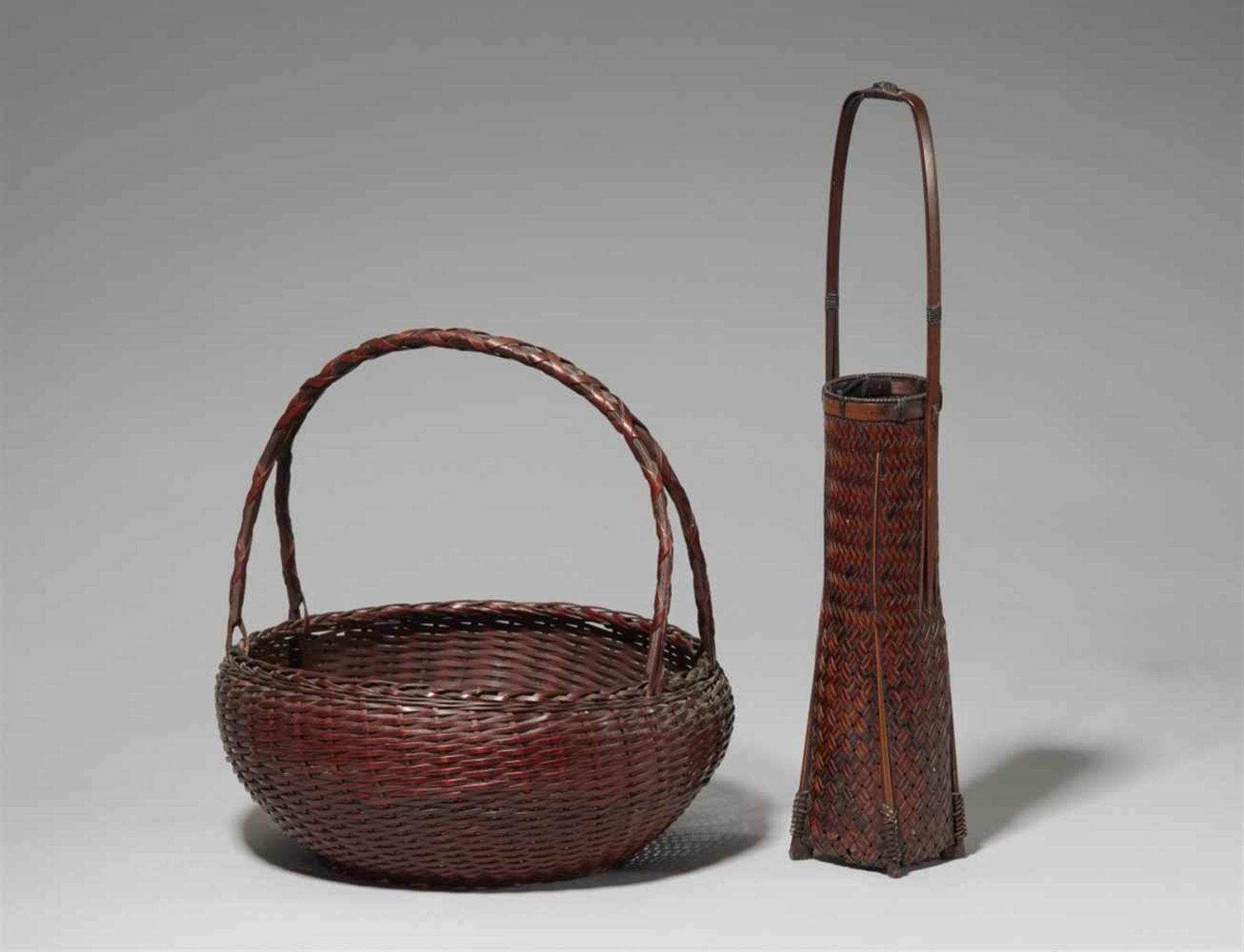 Two bamboo baskets. First half 20th century