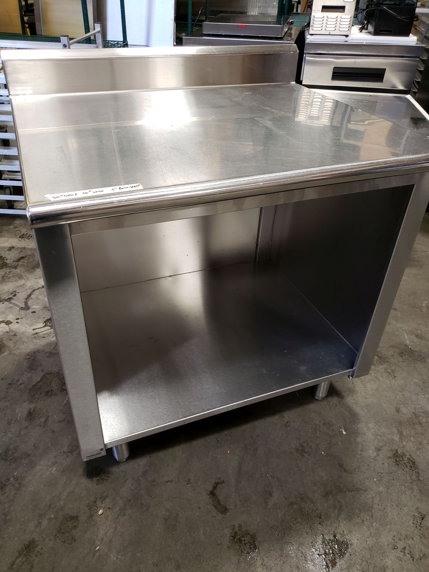 36" x 30" Stainless Cabinet with 5" Back Splash