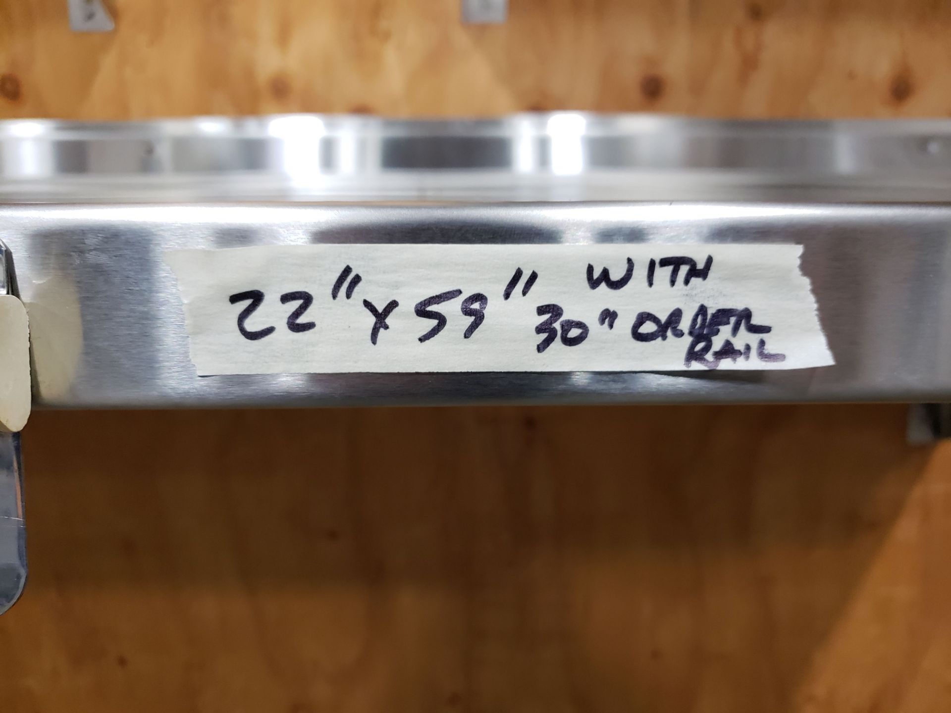 22" x 59" Stainless Steel Wall Shelf with 30" Order Rail - Image 3 of 3