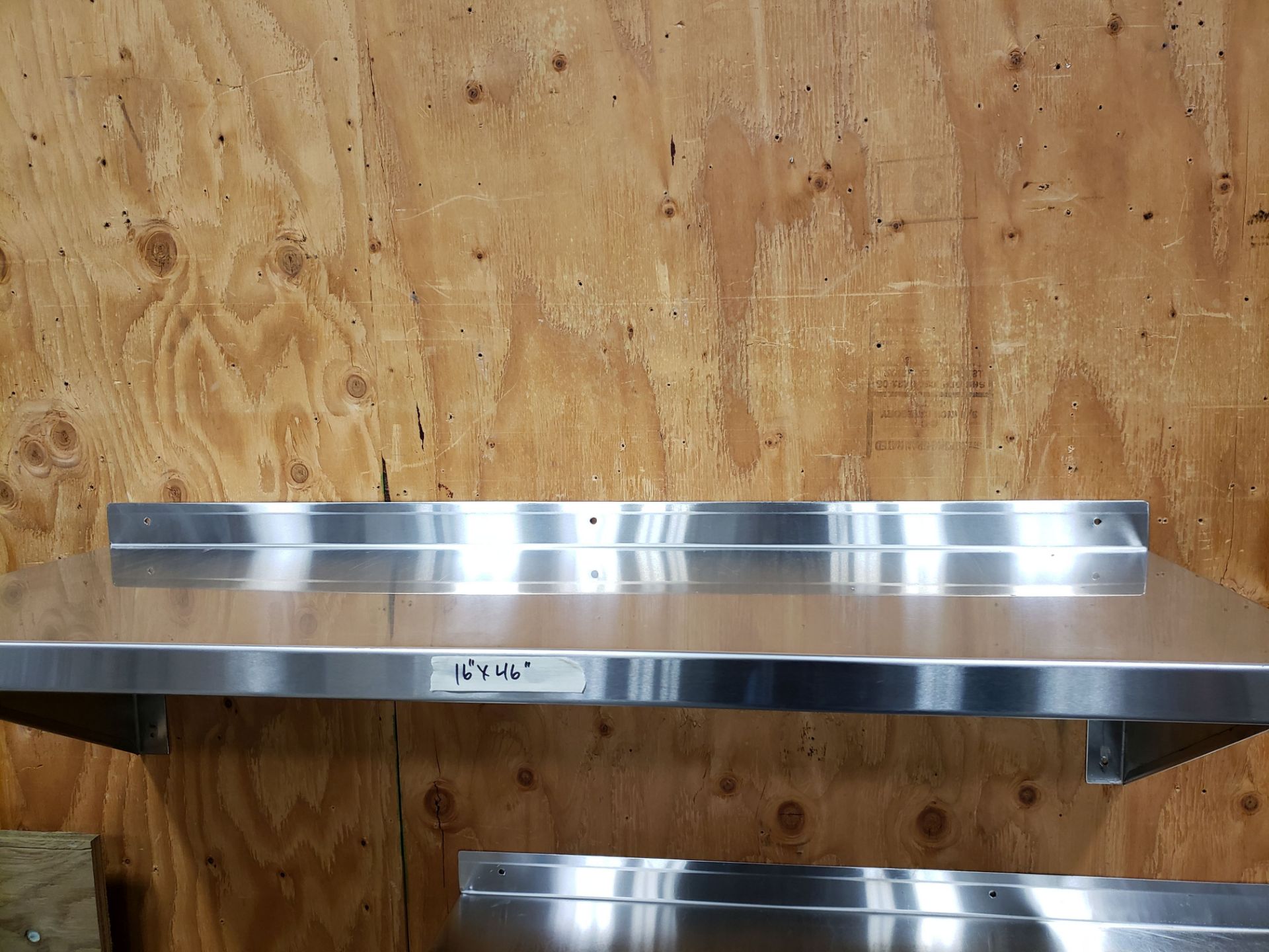 16" x 46" Stainless Steel Wall Shelf - Image 2 of 3