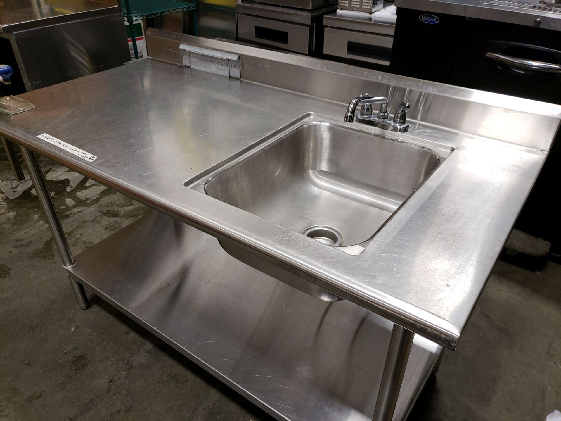 30" x 60" Stainless Work Table with 16"x 20" Sink - Image 2 of 5