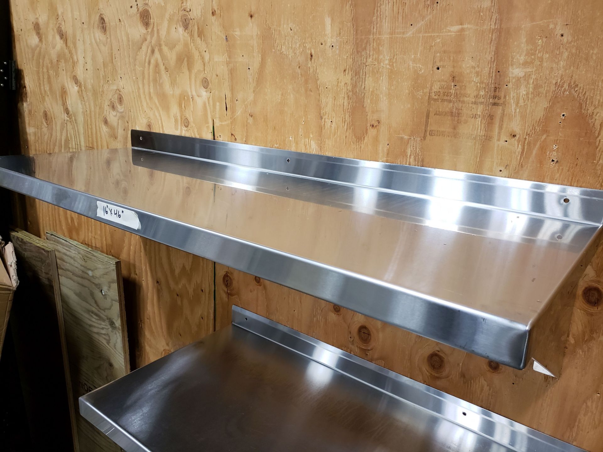 16" x 46" Stainless Steel Wall Shelf