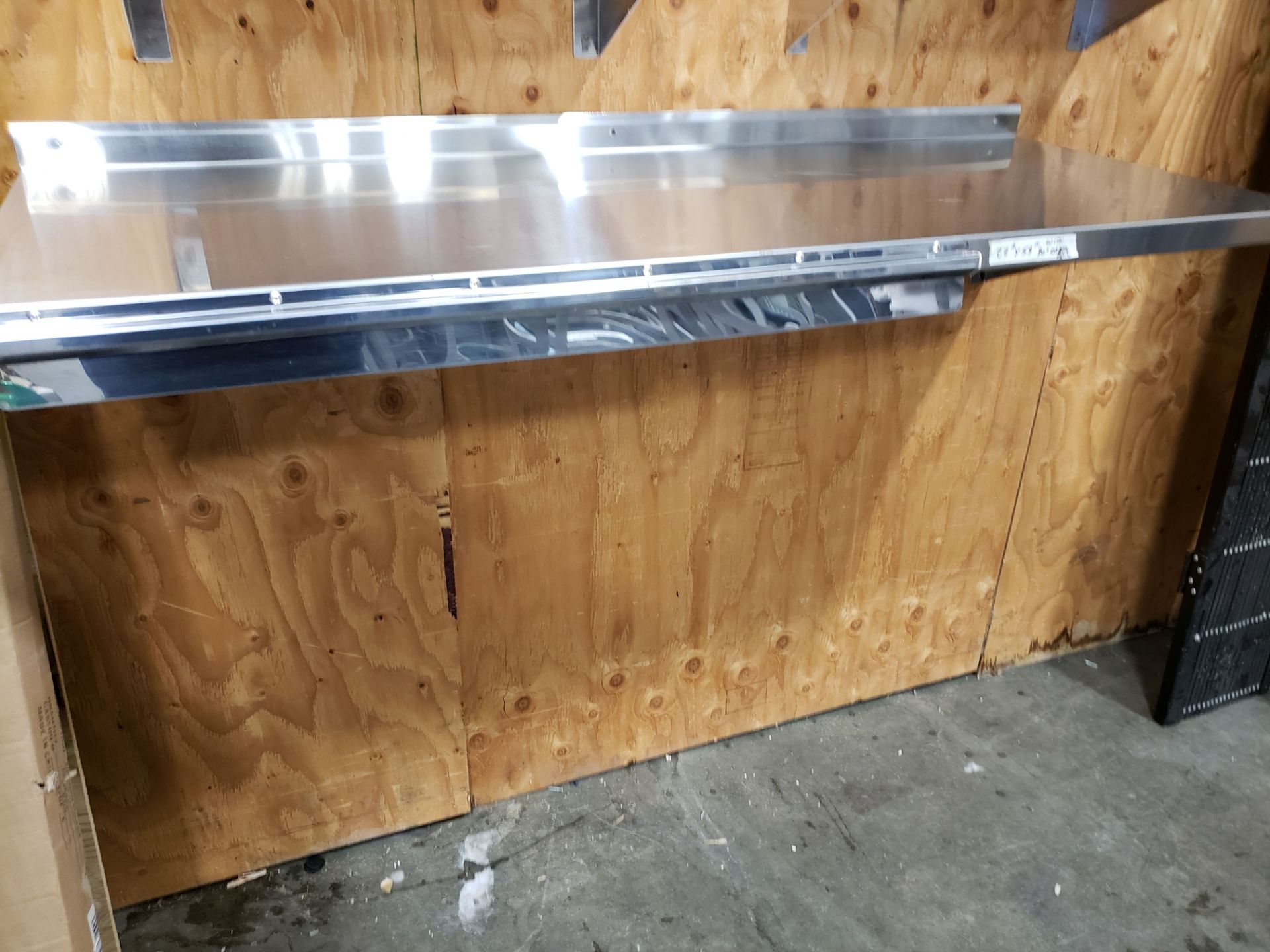 22" x 59" Stainless Steel Wall Shelf with 30" Order Rail - Image 2 of 3