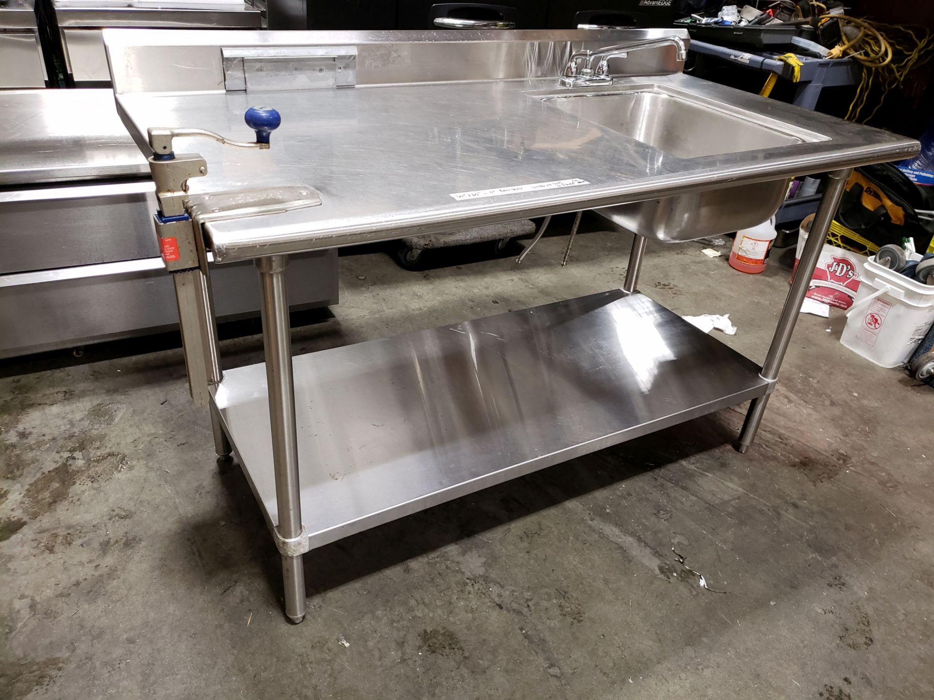 30" x 60" Stainless Work Table with 16"x 20" Sink