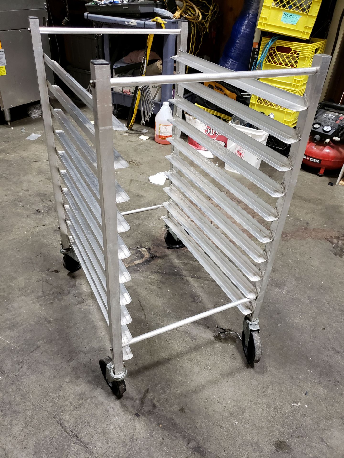Aluminum 10 Pan Sheet Pan Rack on Casters - Advance Tabco