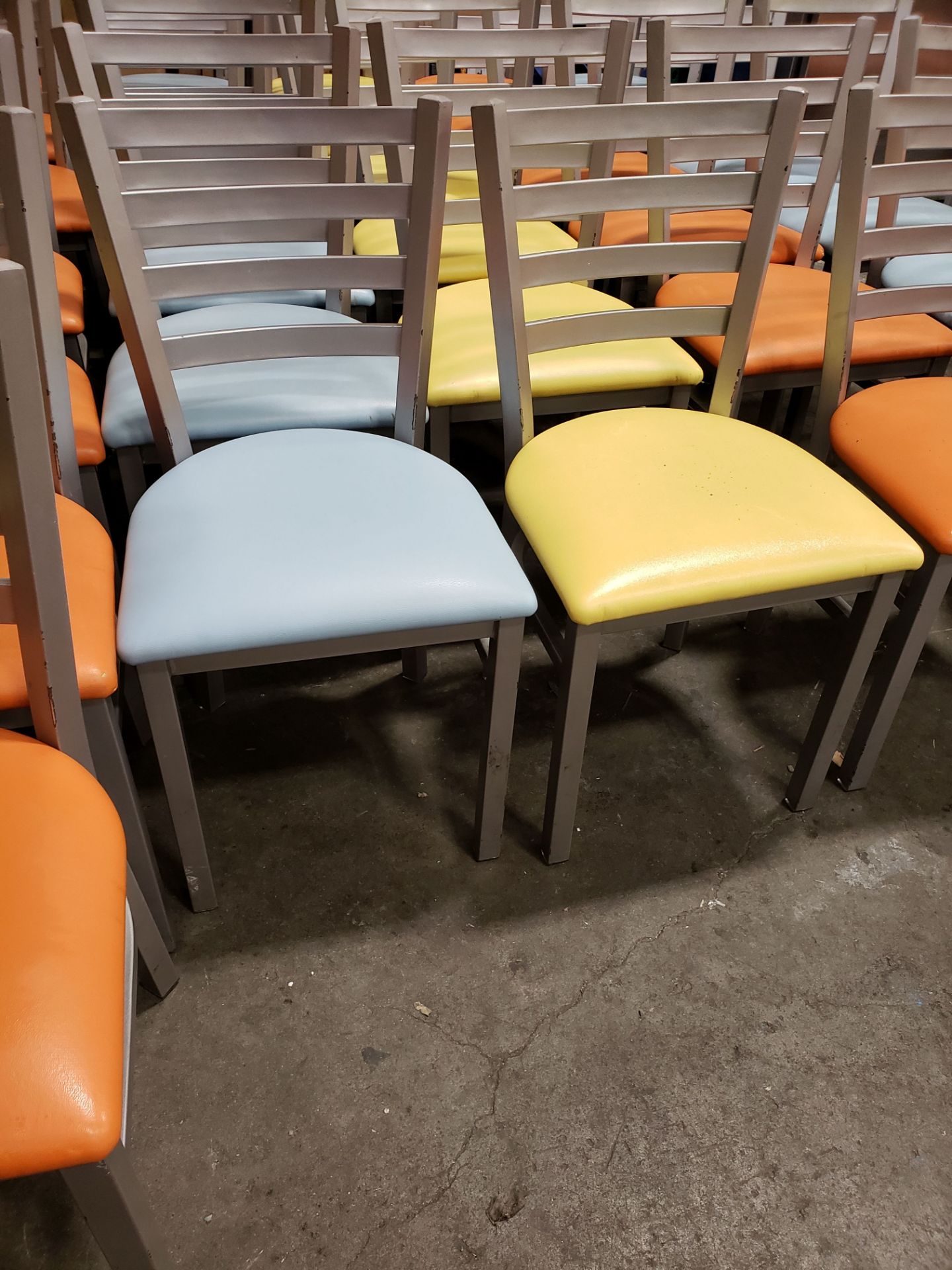 Metal Frame Chairs with Padded Seats - Lot of 37 - Image 3 of 5