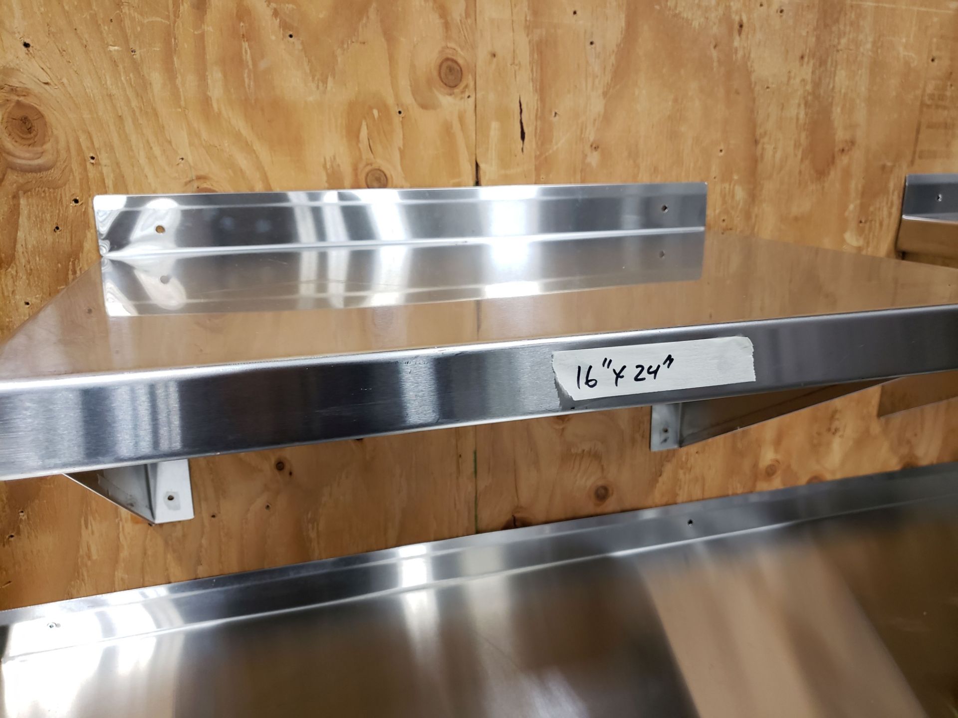 16" x 24" Stainless Steel Wall Shelf - Image 2 of 3