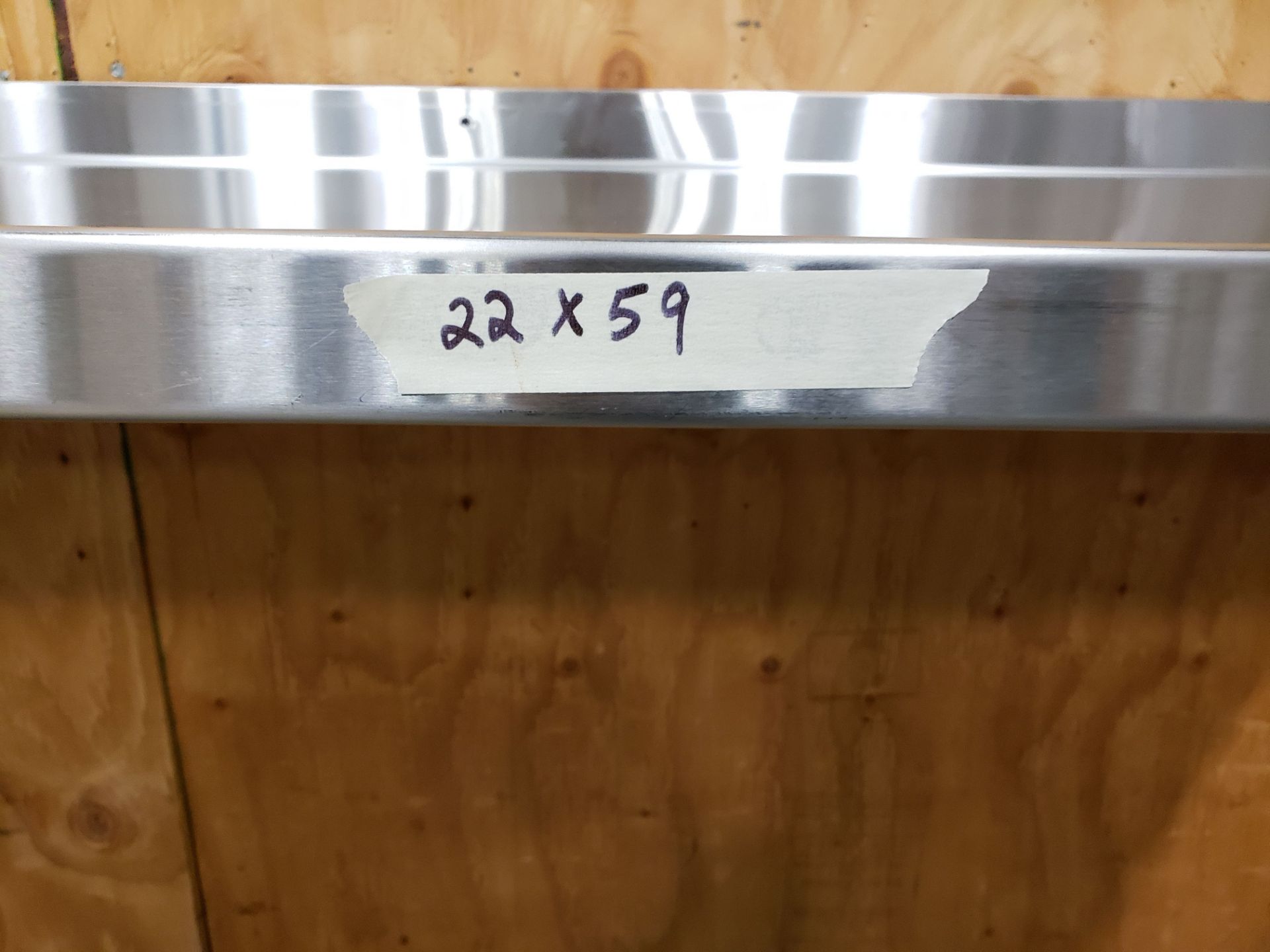 22" x 59" Stainless Steel Wall Shelf - Image 3 of 3