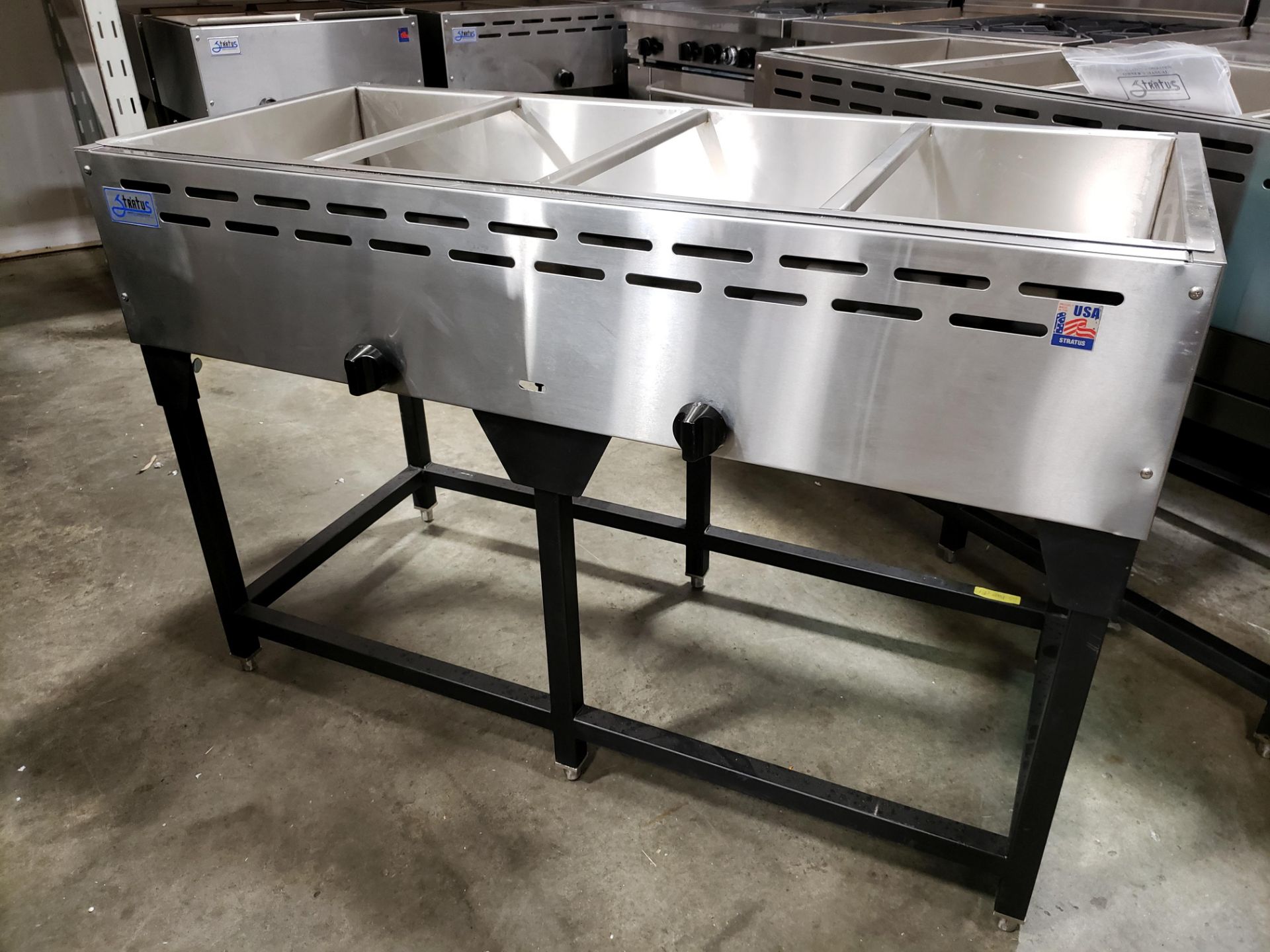 54" Propane 4 Well Steam Table on Base - Model SST-54-4-S - CSA Certified - Made in USA